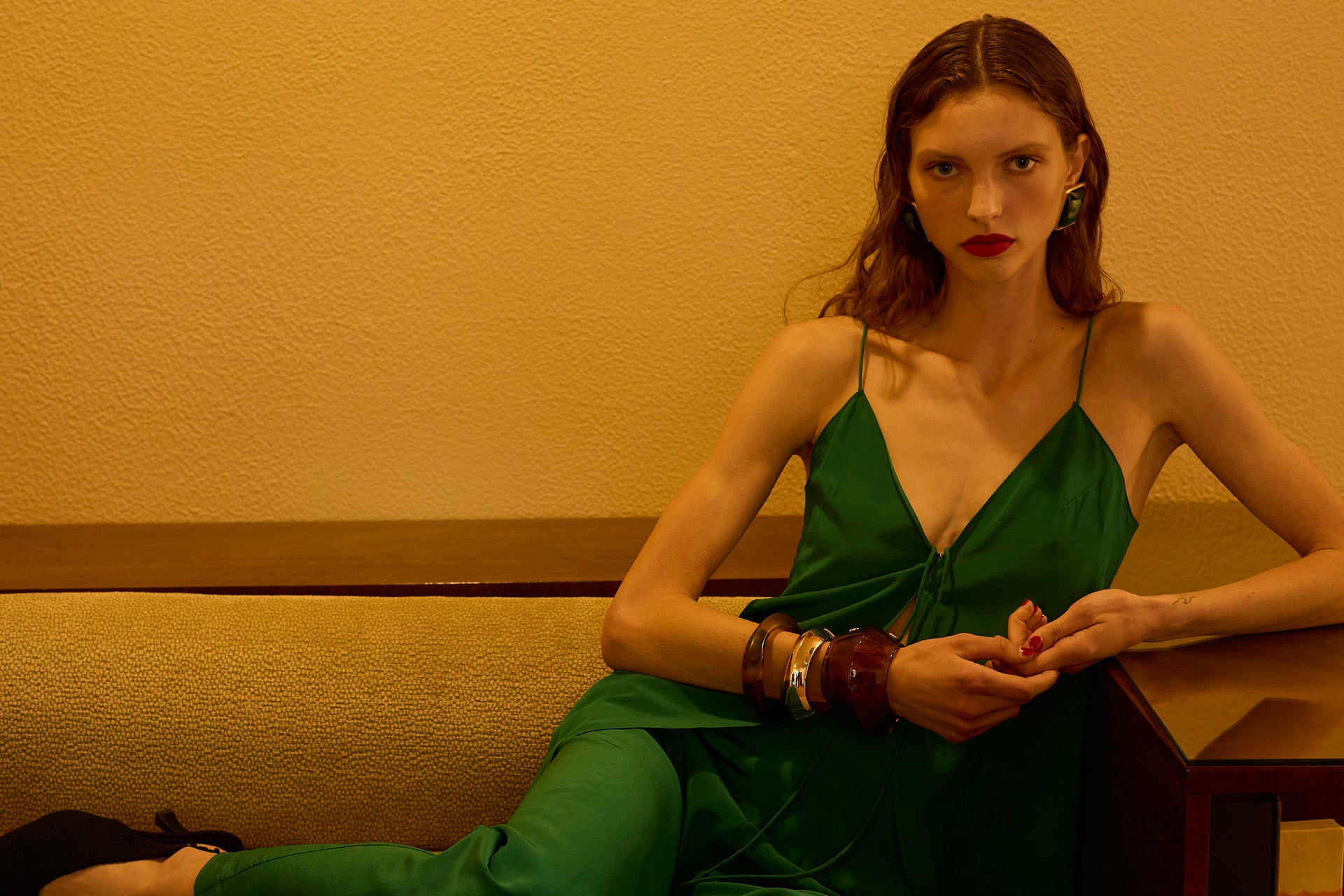 Elvira Top in Atonement Green