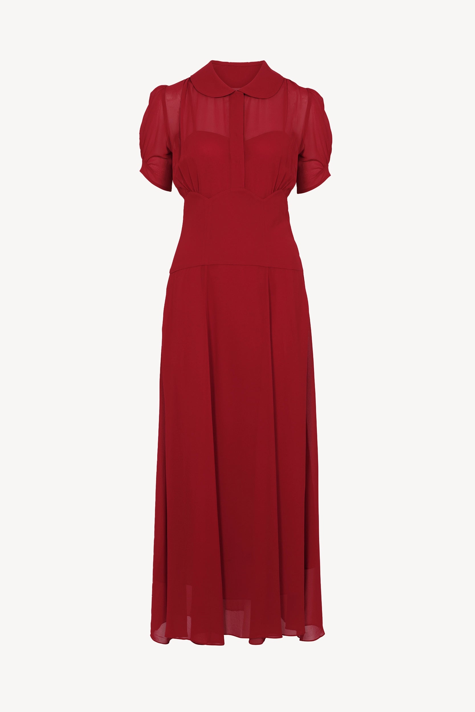 Satine Dress in True Red Satine Dress in True Red